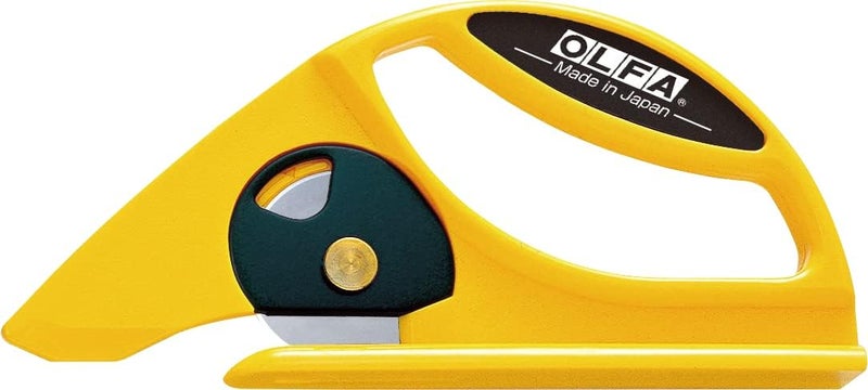 OLFA 45mm Rolled Material Cutter (45-C) - Rotary Blade Utility Knife w/Solid Base & Large Handle for Cutting Carpet, Linoleum, Fabric, Paper, Replacement Blades: OLFA RB45-1 Rotary Blades - Image 1