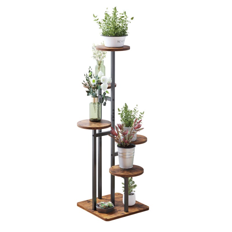 VonDream 5 Tier Plant Stand Indoor Tiered Plant Stands for Indoor Plants Multiple Corner Flower Stand for Living Room MultiLayer Vintage Design Plant Shelf