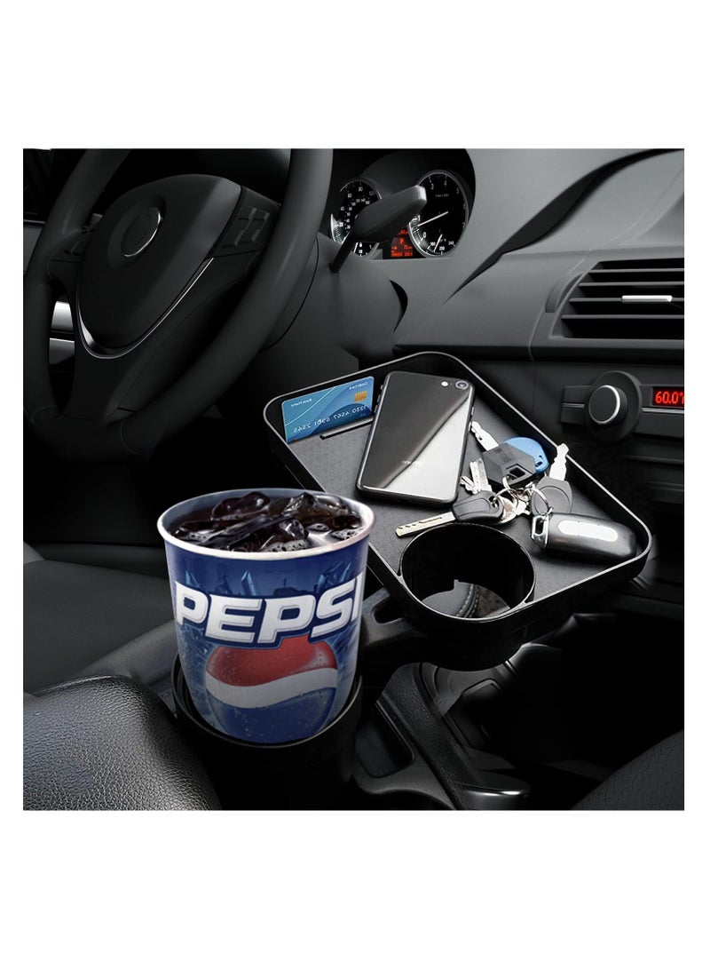 PROTON Cup Holder Expander for Car Car Tray Multifunctional Cup Holder Tray with 360° Rotating Table Adjustable Base Large Car Cup Holder 17-40oz Cup Bottlle Drink Detachable Tray Table - Image 2