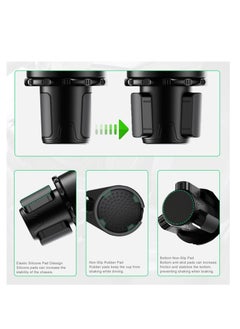 PROTON Cup Holder Expander for Car Car Tray Multifunctional Cup Holder Tray with 360° Rotating Table Adjustable Base Large Car Cup Holder 17-40oz Cup Bottlle Drink Detachable Tray Table  - Image 5