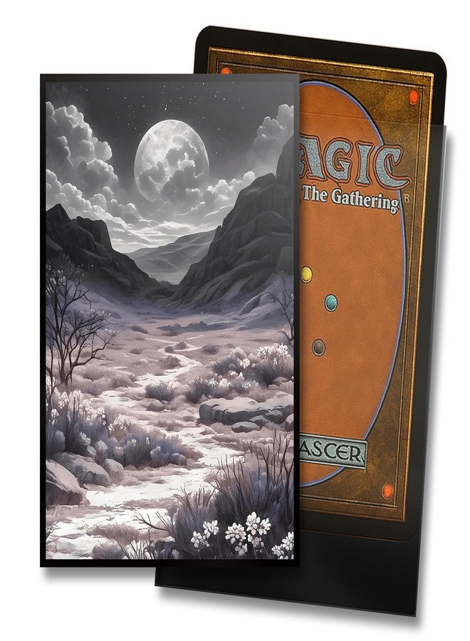 Kiiransr MTG Card Sleeves - Scrubland(White Black) - Fantasy Dual Lands Series - Ultra Clear Front & Matte Finish Back, 100 Count Standard Size TCG Art Sleeves for Magic The Gathering - Image 2