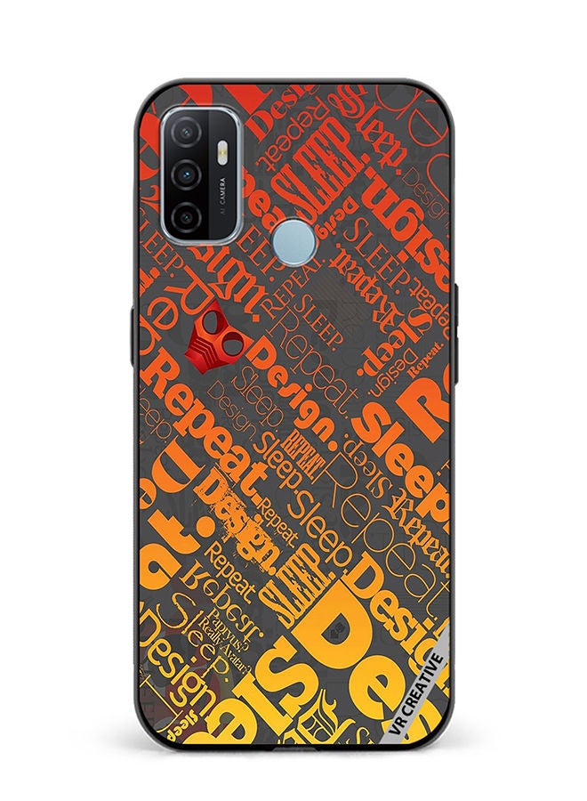 VR CREATIVE Protective Case Cover For Oppo A53 Sleep Repeat Design Multicolour - Image 1