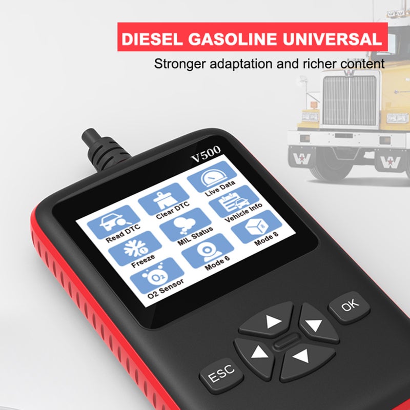 أداة تشخيص أعطال السيارات بالديزل والبنزين - جهاز فحص السيارات OBD II المحسن - Image 4