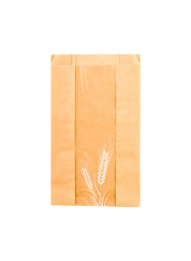 Restaurantware أكياس خبز ورقية من باك تيك 6 × 2.8 × 10 بوصة، 100 كيس باجيت مقاوم للدهون - مثقبة ميكرو، نافذة شفافة، أكياس خبز ورقية بنية، قابلة للاستخدام مرة واحدة، قابلة للتجميد - Image 1