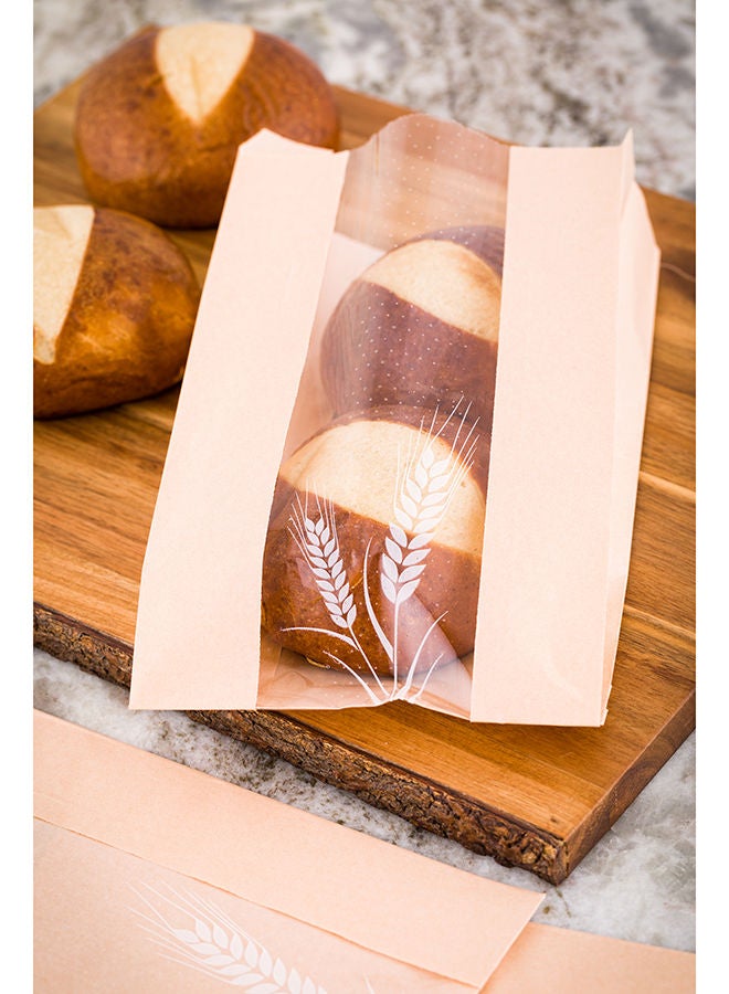 Restaurantware أكياس خبز ورقية من باك تيك 6 × 2.8 × 10 بوصة، 100 كيس باجيت مقاوم للدهون - مثقبة ميكرو، نافذة شفافة، أكياس خبز ورقية بنية، قابلة للاستخدام مرة واحدة، قابلة للتجميد - Image 5