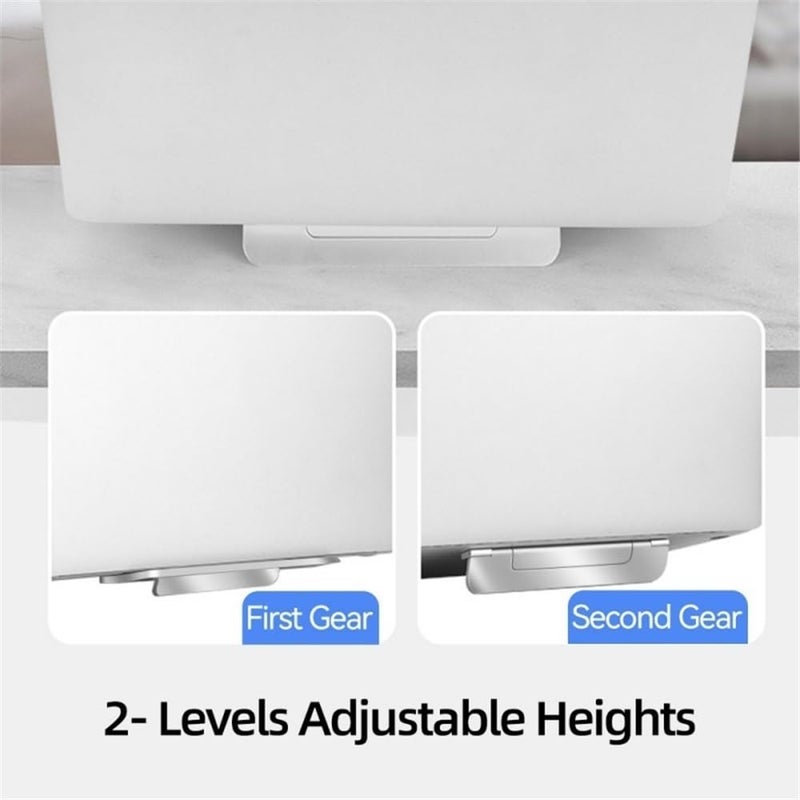 Gray Portable Foldable Laptop Stand Adjustable Bracket for 11 to 17 Inch Notebooks - Image 5