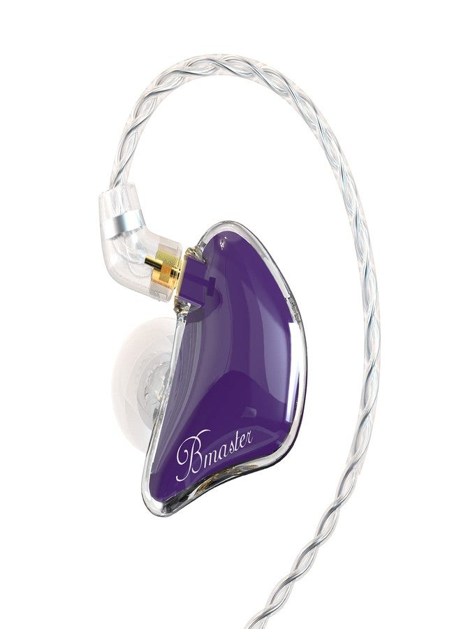 BASN Bmaster Triple Drivers in Ear Monitor Headphone with Two Detachable Cables Fit in Ear Suitable for Audio Engineer, Musician (Purple) - Image 1