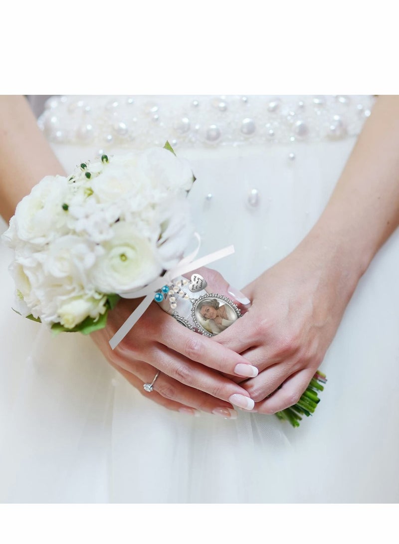 Excefore Wedding Bouquet Charm, Charms for Memory Bridal Lacy Oval Charm Bride Memorial Photo Party - Image 5
