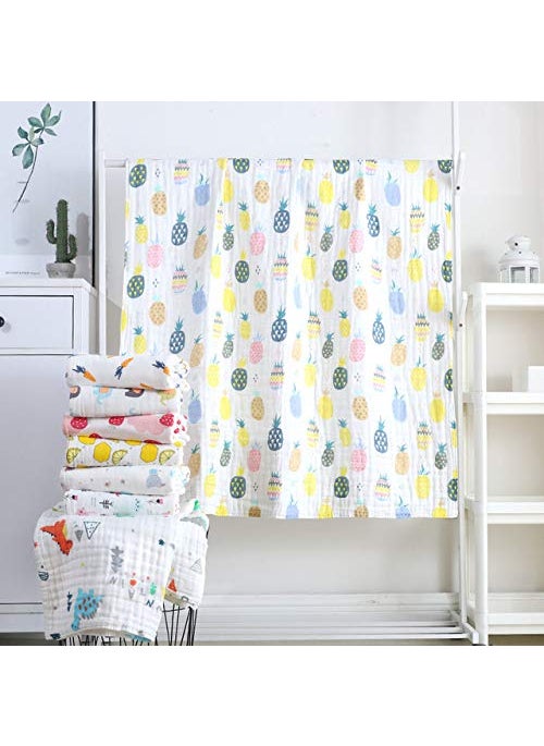 MOM CARE MOM CARE Muslin Swaddle Wrap for Newborn Baby Extra Soft Wash Cloth Stroller Cover Nursing Cover Burping Cloth for Infants Pure Cotton WhitePack of 1 105 cm x 105 cm 