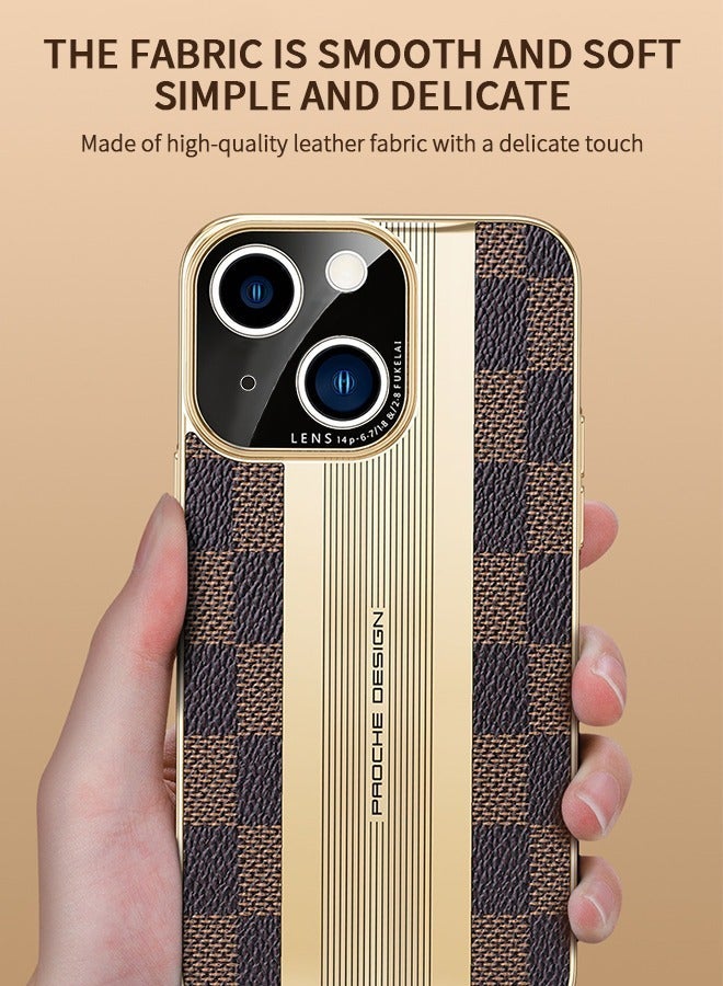 IPhone 14 Max Case 6.7 Inch, Luxury Genuine Leather Case, Premiun Back Cover, Anti-Slip, Anti-Fingerprint, Shockproof Protector Cover