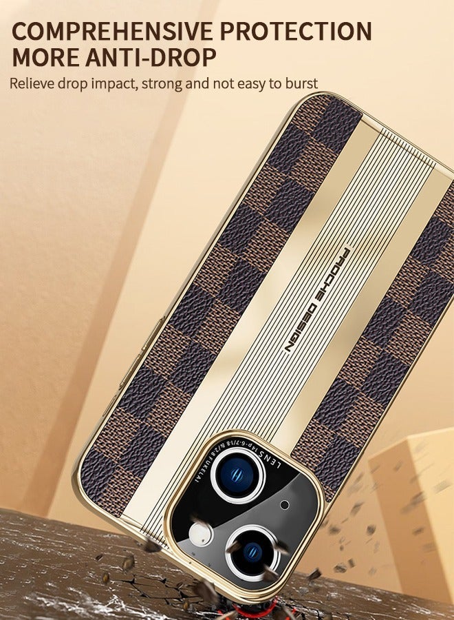 GROIC IPhone 14 Max Case 6.7 Inch, Luxury Genuine Leather Case, Premiun Back Cover, Anti-Slip, Anti-Fingerprint, Shockproof Protector Cover  - Image 5