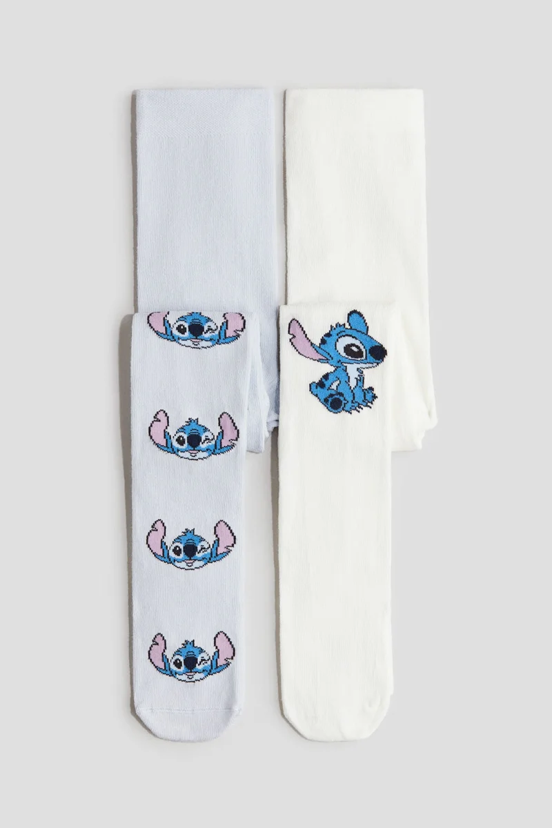 H&M 2-pack jacquard-knit tights