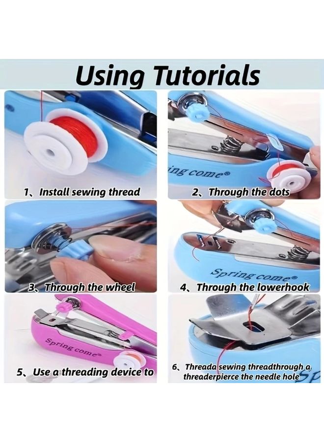 Portable Handheld Sewing Machine Manual Mini Tool Random Color Quick Repairs Outdoor DIY - Image 3