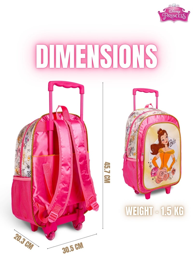 Disney - Princess  18 Inch Kids 3-in-1 Trolley School Bag Set - Ergonomic Backpack, Insulated Lunch Bag & Pencil Case,Lightweight, Durable, Students 6+ - Perfect for Travel & School,For Girls - Image 1