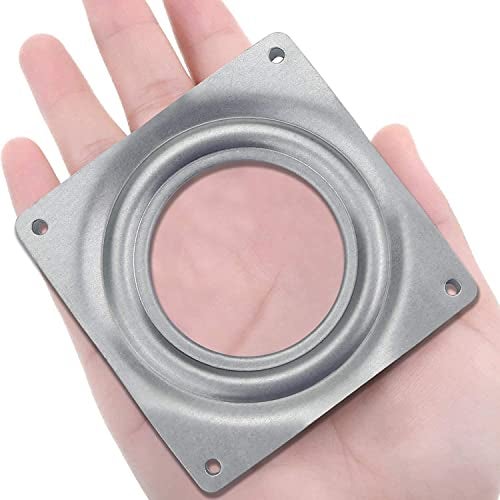 HEAVY DRIVER® Lazy Susan Square Turntable Rotating Bearing Swivel Plate 360 Degree for DIY Display Stand TV Rack Desk Trays, Kitchen Storage Racks, Cabinet, Craft Projects (4 inch, 2) - Image 5