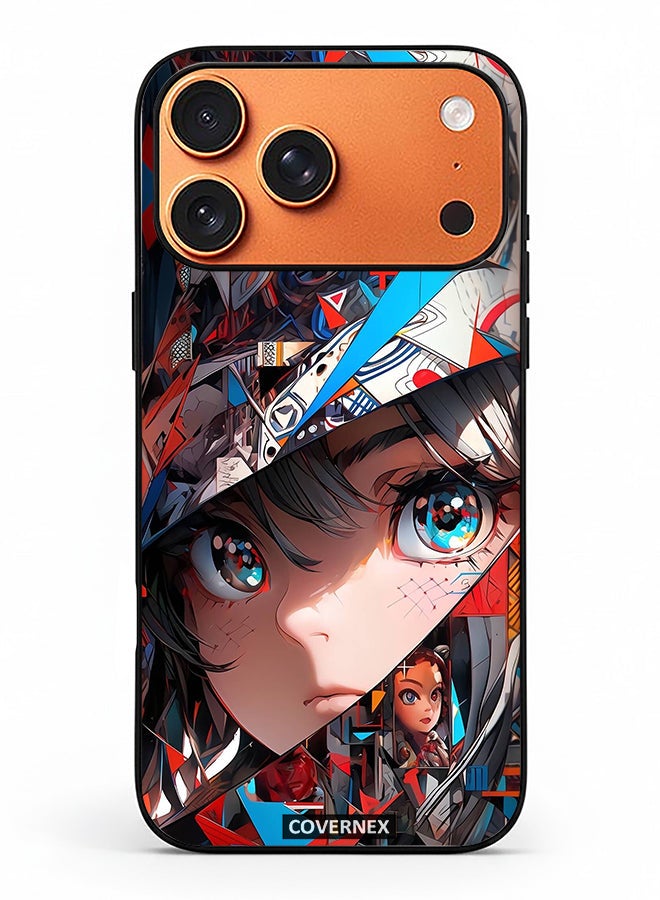 Covernex غطاء حماية آيفون 17 برو ماكس مزخرف بتصميم عيون أنمي تجريدي - Image 2