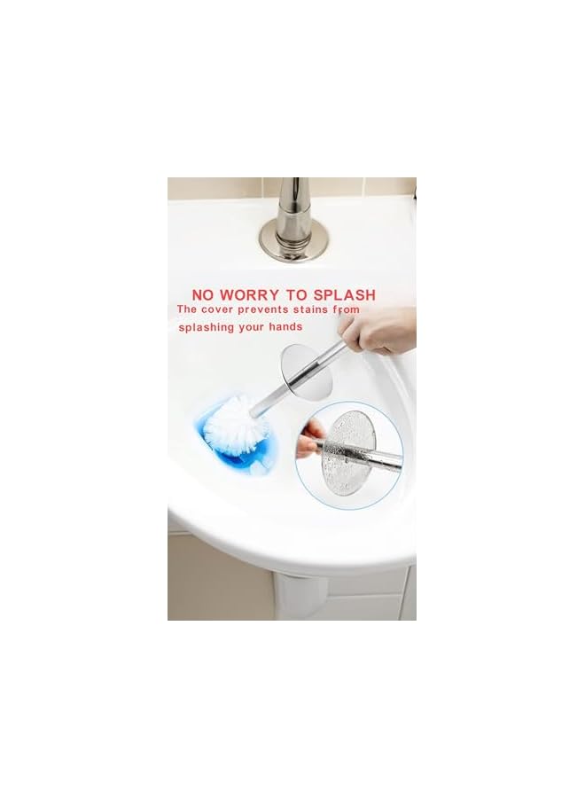 promass 2 Pack Toilet Brush with 304 Stainless Steel Long Handle - Ergonomic, Elegant, Durable Toilet Bowl Brushes for Bathroom (Upgraded) - Image 5