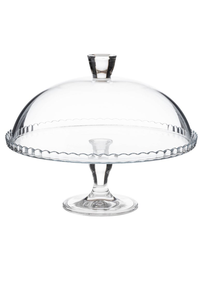 باساباش ✨ حامل كيك زجاجي بغطاء أنيق من Pasabahce – فخامة التقديم في كل مناسبة! ✨ المقاس 26x32 سم - Image 1