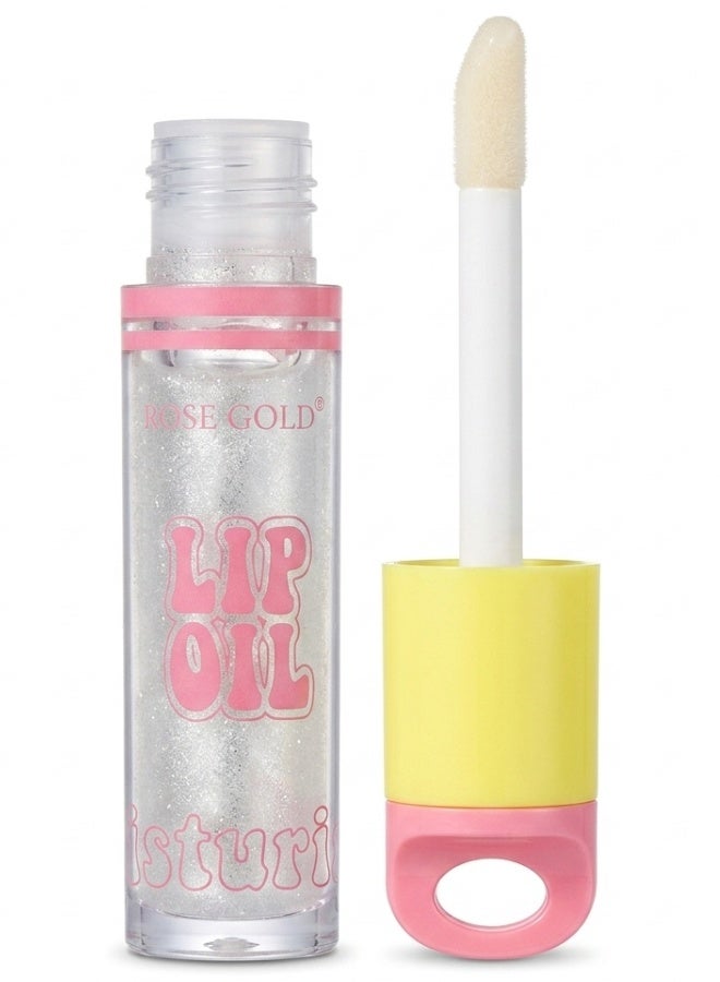 Rose Gold Lip Oil Hydrating Lip Treatment 8ml Lightweight Moisturizing Lip Serum with Glass Shine Finish and Glimmer Infusion for Dry and Chapped Lips Daily Care and Glossy Natural Look - Image 1