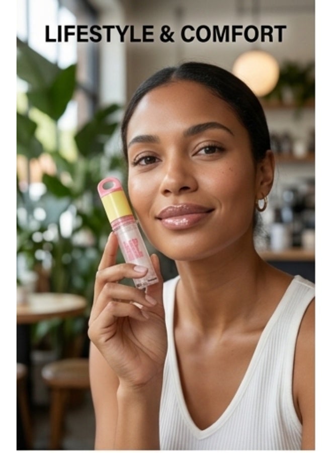 Rose Gold Lip Oil Hydrating Lip Treatment 8ml Lightweight Moisturizing Lip Serum with Glass Shine Finish and Glimmer Infusion for Dry and Chapped Lips Daily Care and Glossy Natural Look - Image 3