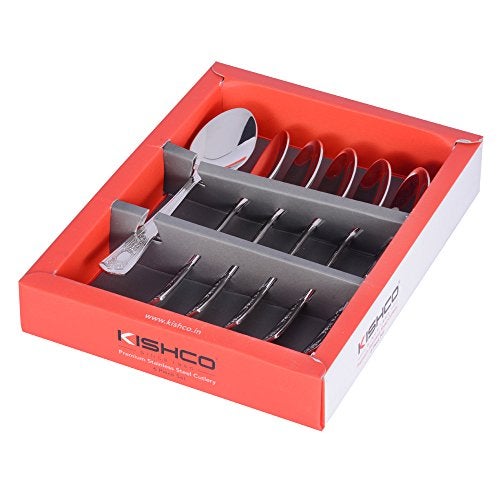 Kishco Festival Stainless Steel Tea Spoon Set - Pack of 6 - Image 2
