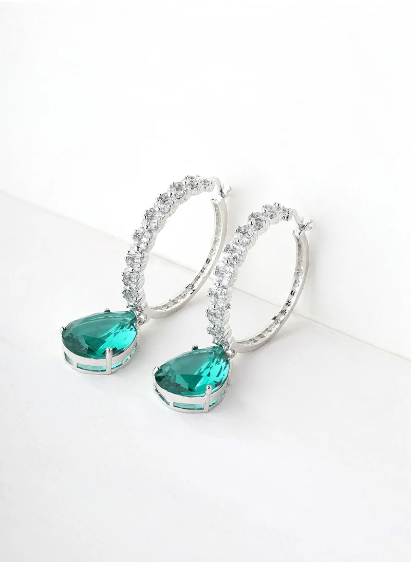 برياسي American Diamond Contemporary Drop Earrings