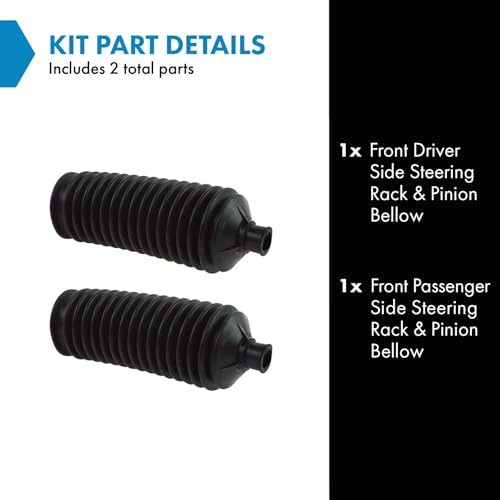 TRQ Steering Rack & Pinion Bellow Boot LH RH Pair Set of 2 Compatible with Honda Volvo Isuzu - Image 2