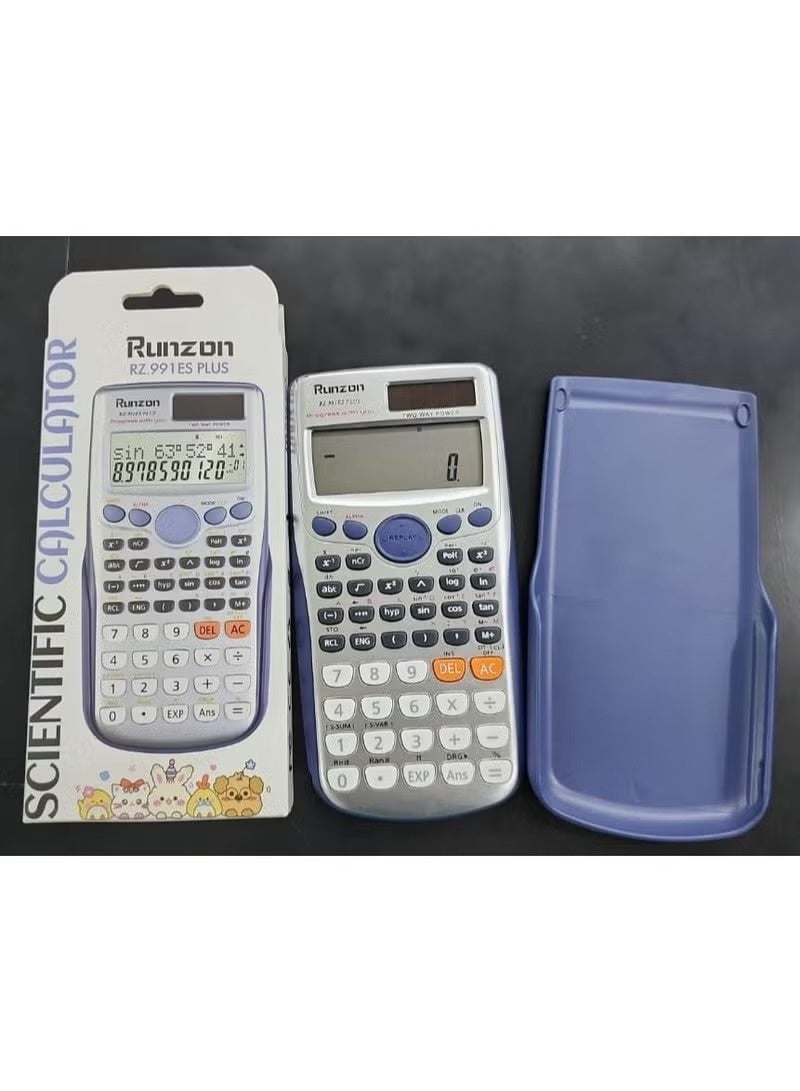 Scientific Calculators, Scientific Calculator with 417 Multifunctional Calculations, 4-Line Display and Scientific Symbol Keyboard, School Supplies for Students Kids Teachers
