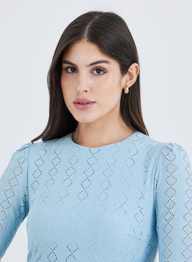 ستايلي فستان ماكسي بتصميم غير متماثل وأكمام ثلاثة أرباع من ستايلي - Image 4