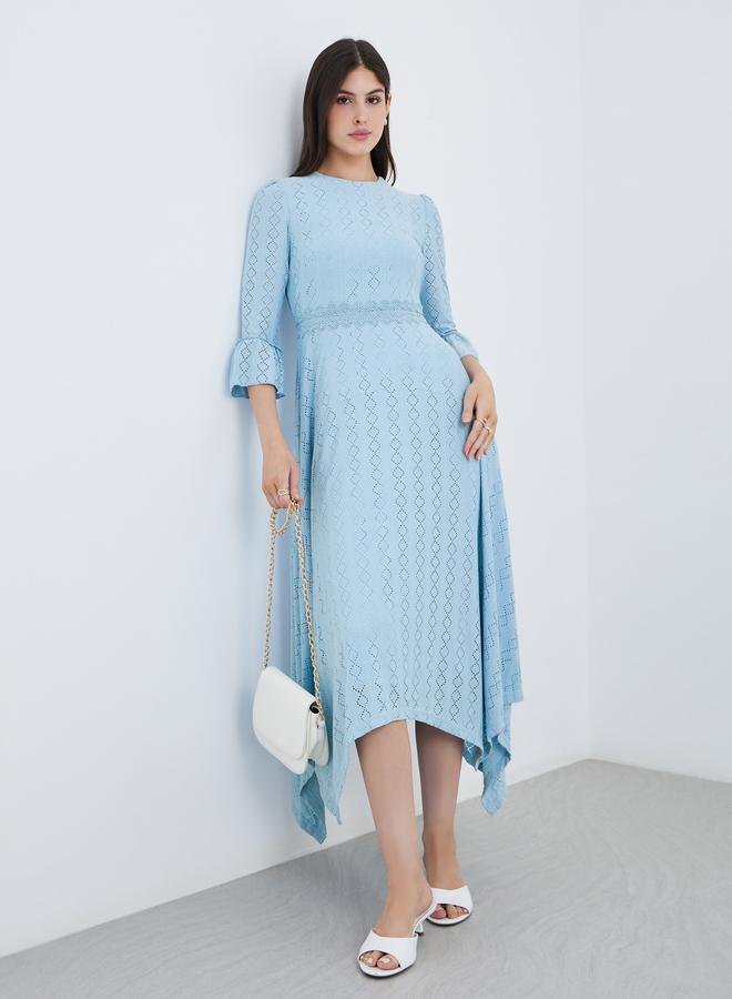 ستايلي فستان ماكسي بتصميم غير متماثل وأكمام ثلاثة أرباع من ستايلي - Image 2