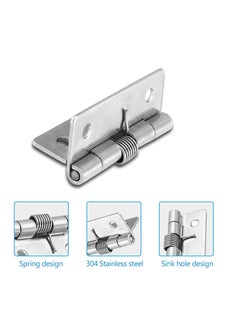 KASTWAVE Self Closing Door Hinges 2 Inch Set of 4 Spring Hinge Automatic Door Closer Hinge Soft Auto Close Door Hinges for Home  - Image 2