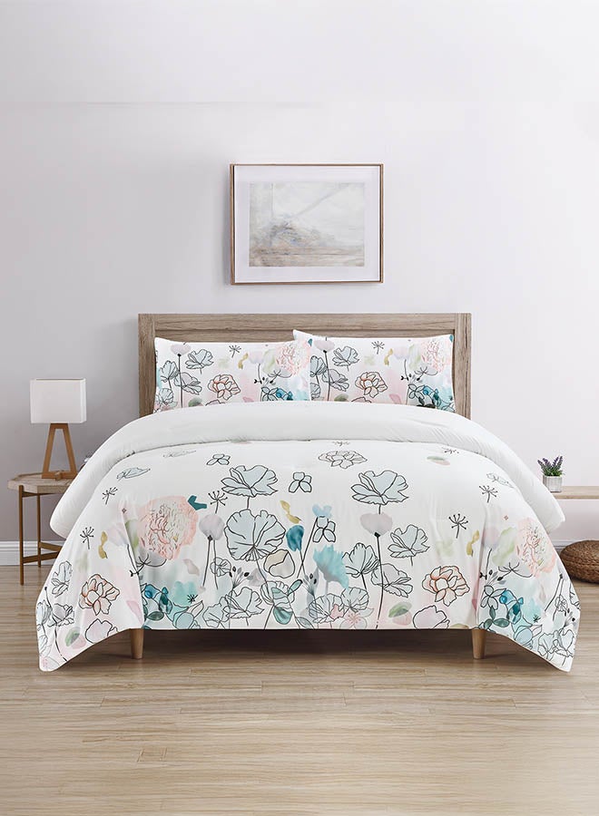 In-House Spal | Microfiber Comforter Set 4 Pieces - King - 260x240 cm - Multicolor  - Image 5
