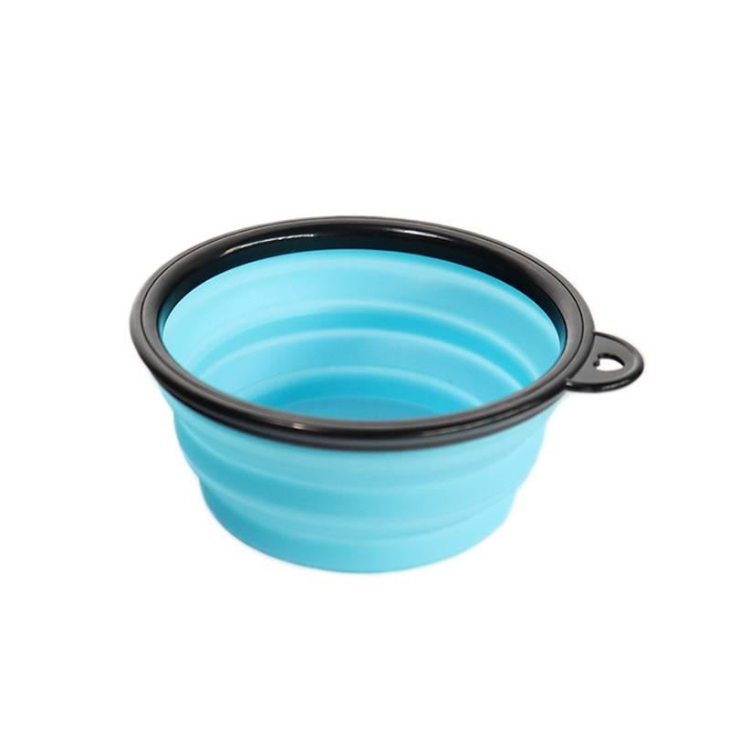 Collapsible Pet Bowl Silicone Portable with Portable Travel Silicone Build and Outdoor Use for dogs cats walks and outdoor feeding Red - Image 1