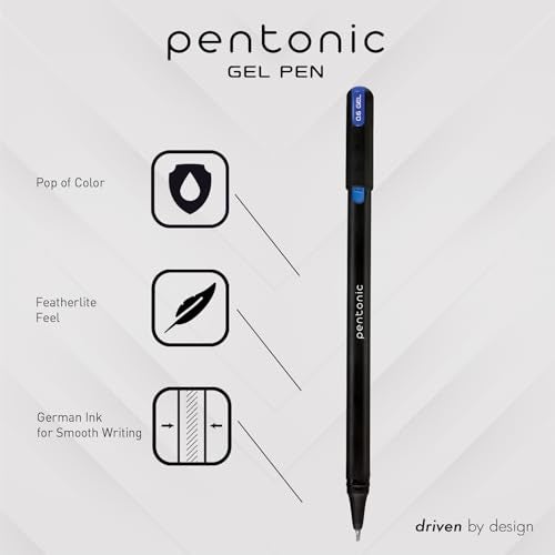Pentonic Gel Pens, 36 Count, 36 Assorted Colors (Assorted Color, Neon, Pastel & Glitter), Medium & Fine Point, Smooth Writing For Journaling (1002358) - Image 2