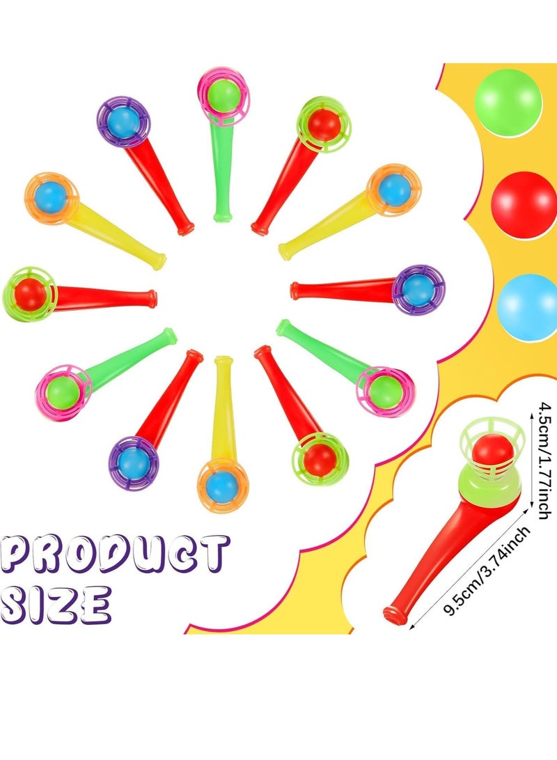 ARGT 20 قطعة كرات أنبوب النفخ العائمة | ألعاب صفارات الأنابيب | لعبة الكرة العائمة السحرية | ألعاب كرات أنبوب التوازن لتخفيف التوتر للأطفال، مستلزمات الحفلات، هدايا عيد الميلاد، متعة اللعب الداخلي والخارجي - Image 2