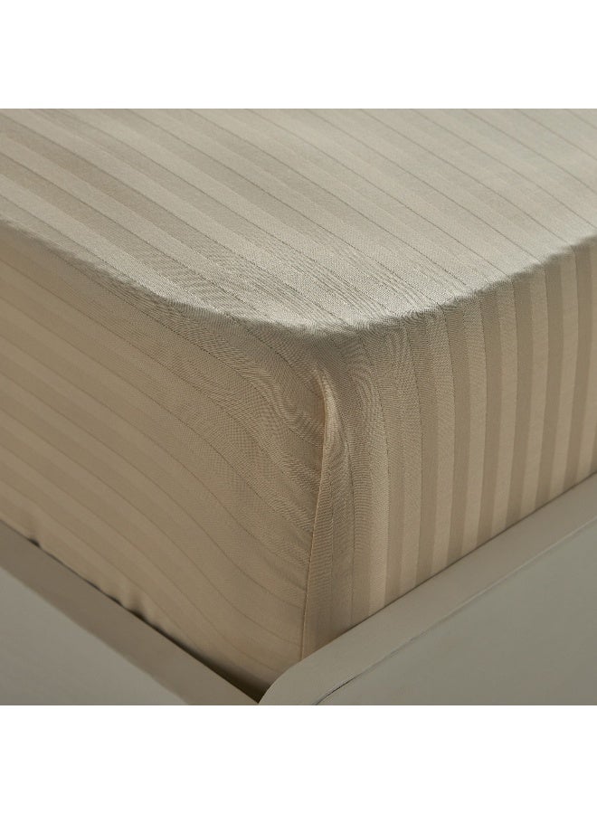 Home Box ملاءة سرير كوين هاميلتون مخططة ساتان 150 x 200 x 36 سم - Image 5