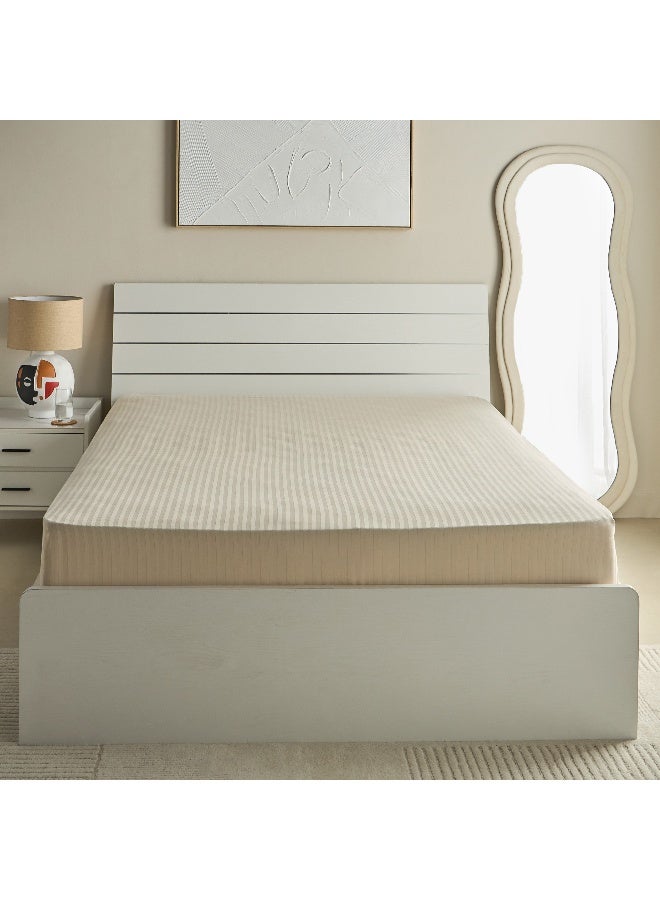 Home Box ملاءة سرير كوين هاميلتون مخططة ساتان 150 x 200 x 36 سم - Image 3