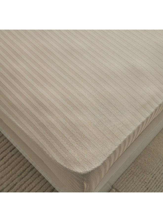 Home Box ملاءة سرير كوين هاميلتون مخططة ساتان 150 x 200 x 36 سم - Image 4