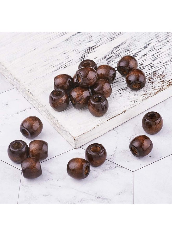 KISSITTY 100Piece 12X11Mm Large Hole Coconutbrown Barrel Wood Beads With 5Mm Hole For Diy Jewelry Making  - Image 2