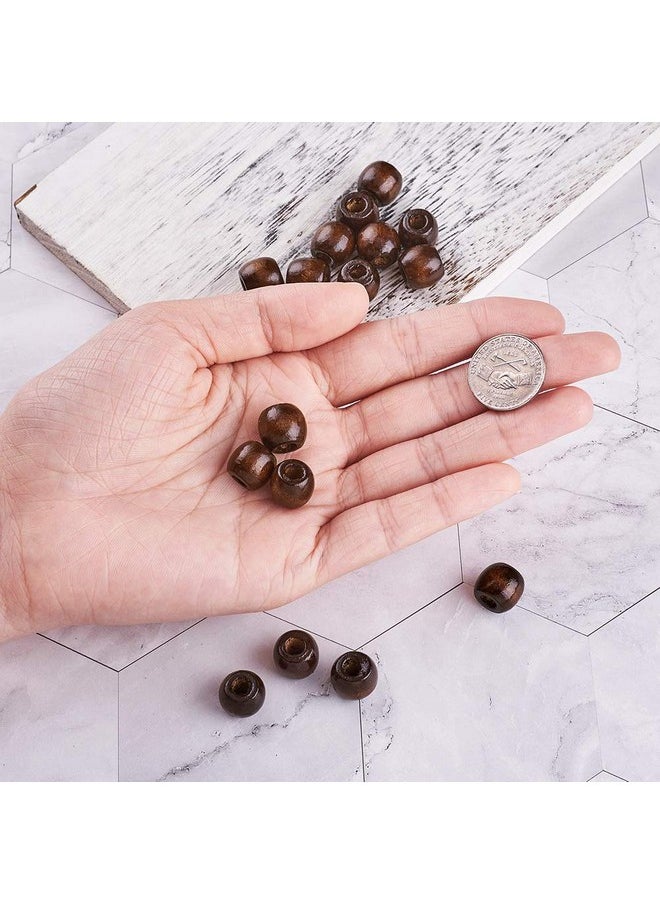 KISSITTY 100Piece 12X11Mm Large Hole Coconutbrown Barrel Wood Beads With 5Mm Hole For Diy Jewelry Making  - Image 3