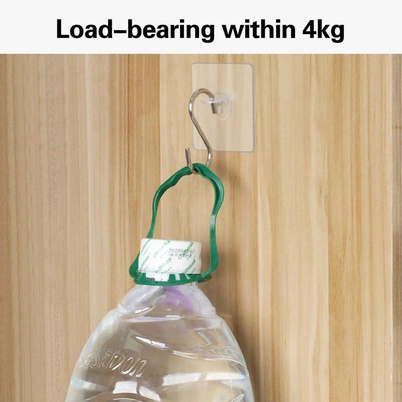 Self Adhesive Shelf Bracket, Clear Plastic Shelf Stickers, Adhesive Shelf Support Pegs Without Drilling, Support Shelves for Cabinets, Kitchen Furniture, Bookshelves, Shelf Holder 6x6cm (4, Clear) - Image 5