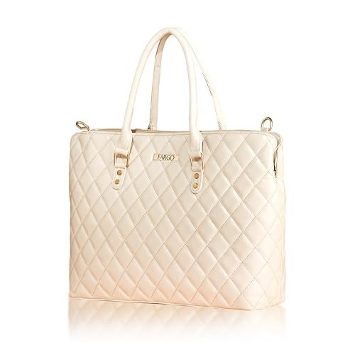 Fargo PU Women's Stylish Stripped Textured Handbag (Beige) - Image 1