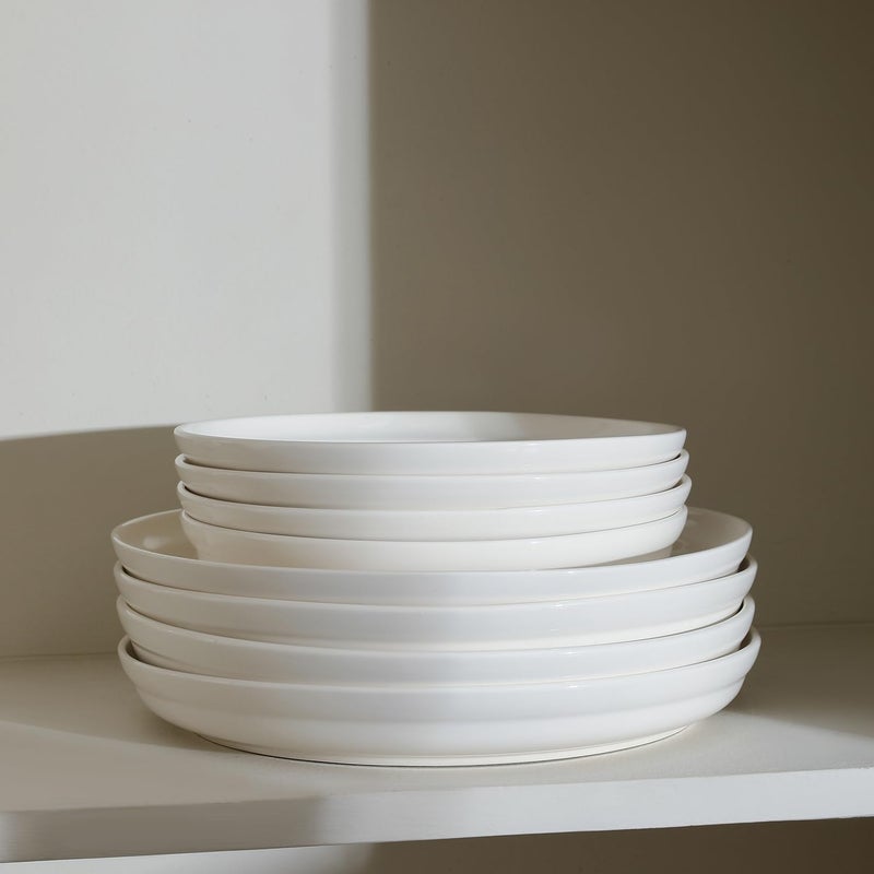 Stone Lain Virtuo 4Piece Dinner Plate Set Porcelain White - Image 2