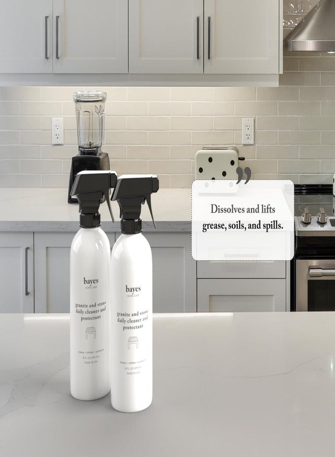 Bayes Granite and Stone Daily Cleaner and Protectant - Cleans, Shines, and Protects - For Granite, Quartz, Marble, Tile, and Stone Surfaces - 16 oz, 2 Pack - Image 5