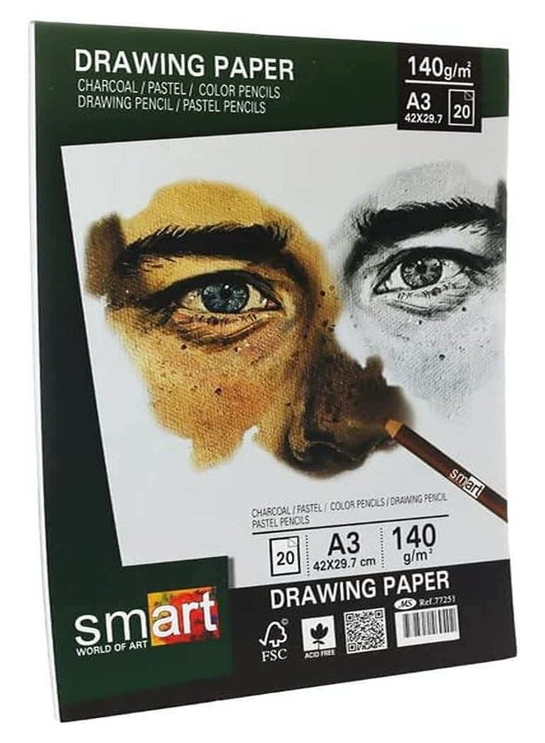 Smart Sketch A3 Smart Drawing 140gm 20 Sheets - Image 3