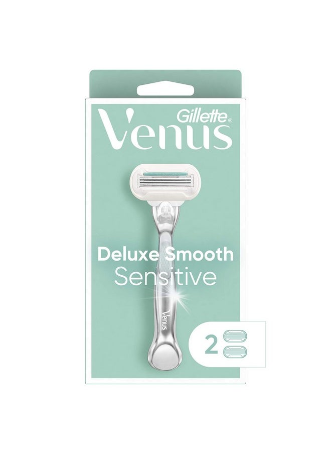Venus Gillette Venus Deluxe Smooth Sensitive Women'S Razor Handle + 2 Blade Refills  - Image 1