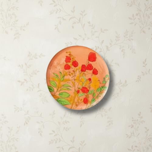 RITUALISTIC Pastel Blooms Wall Plate for home decor | Metal Iron wall decor items for living room | gifts for family & freind | home decor and house warming gift items | wall art & showpiece| Set of 5 - Image 5