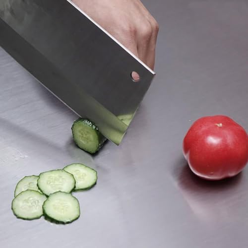 RK Trends Stainless Steel Chopping Board for Kitchen | Rust-Proof & Non-Slip Cutting Board | Multipurpose Countertop Platform for Vegetables, Fruits, Meat & Fish | Round Edge | (Size-41cm x 31cm) - Image 4