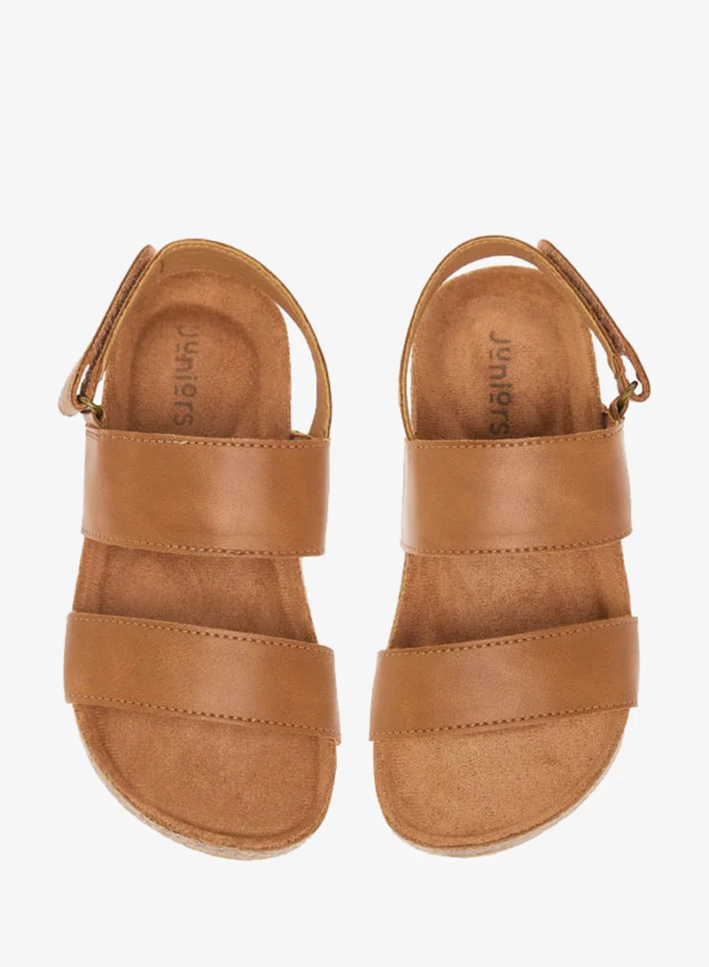 JUNIORS Boys Solid Strappy Sandals With Hook And Loop Closure Ramadan Collection
