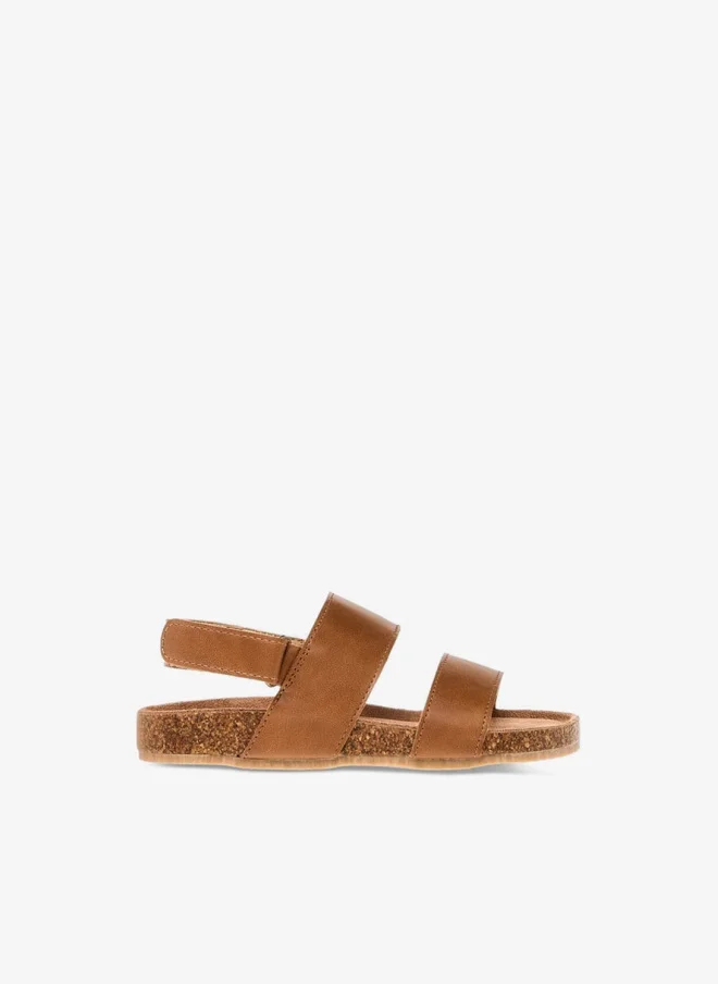 JUNIORS Boys Solid Strappy Sandals With Hook And Loop Closure Ramadan Collection